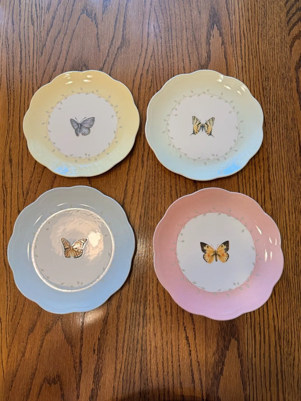 Lenox Butterfly Meadow Dessert Plates - Set of 4 GUC